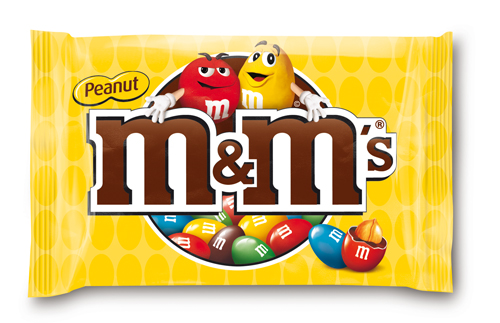 M&M’s Peanut orzeszki ziemne oblane czekoladą w kolorowych skorupkach 45 g Image